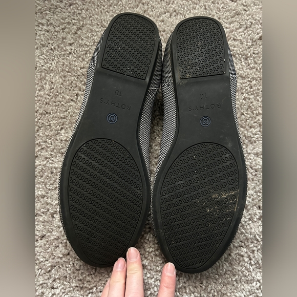 Rothy's Round Toe Blue Birdeye Flats Shoes 10 - Picture 4 of 6